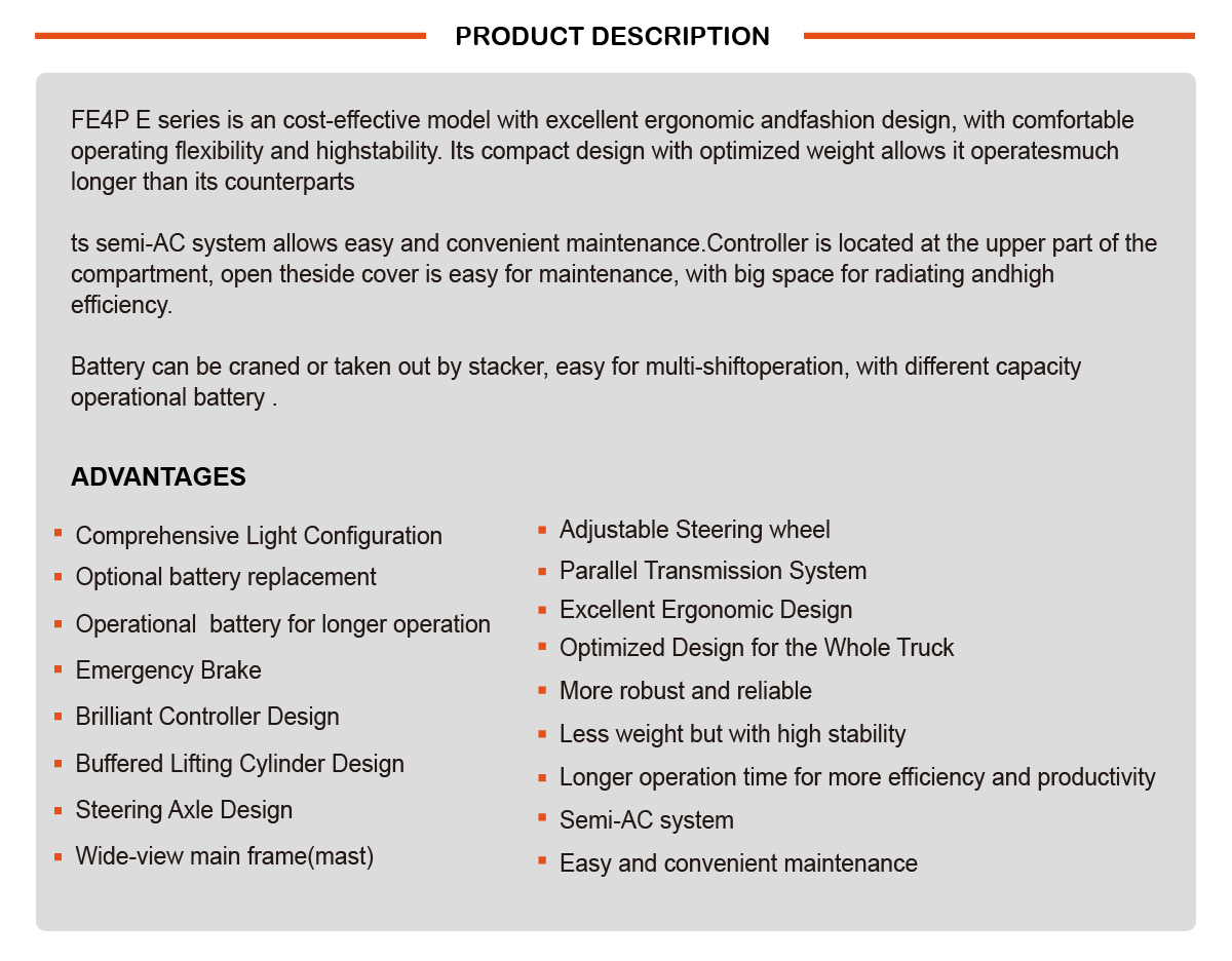 NOBLELIFT FE4P20E Electric Forklift